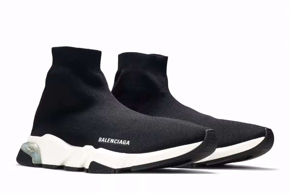 Balenciaga Speed Trainer Clear Sole - Black, view 9
