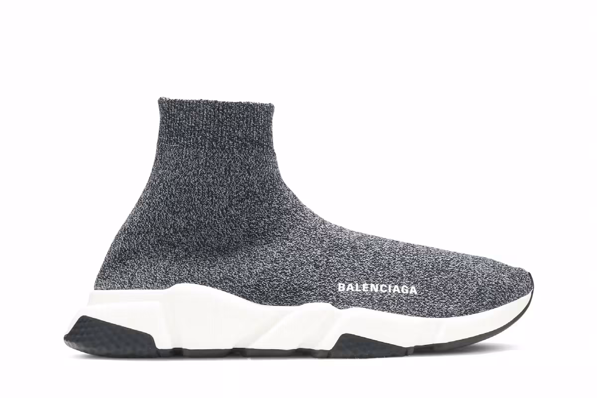 Balenciaga Speed Trainer Grey White Black, view 2