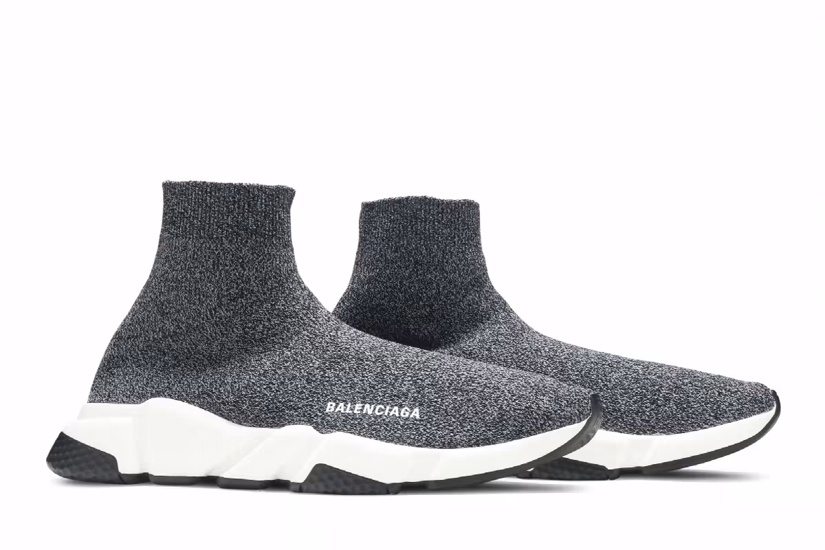 Balenciaga Speed Trainer Grey White Black, view 9