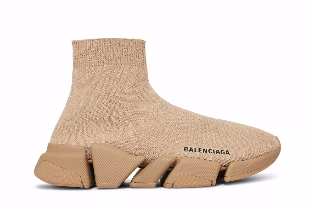 Balenciaga Women's Speed Sneaker Beige, view 2