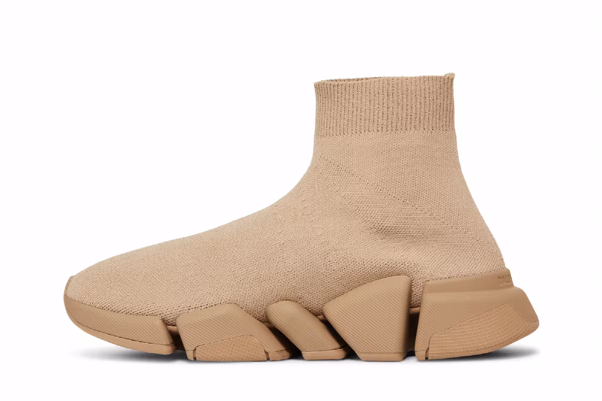 Balenciaga Women's Speed Sneaker Beige, view 4