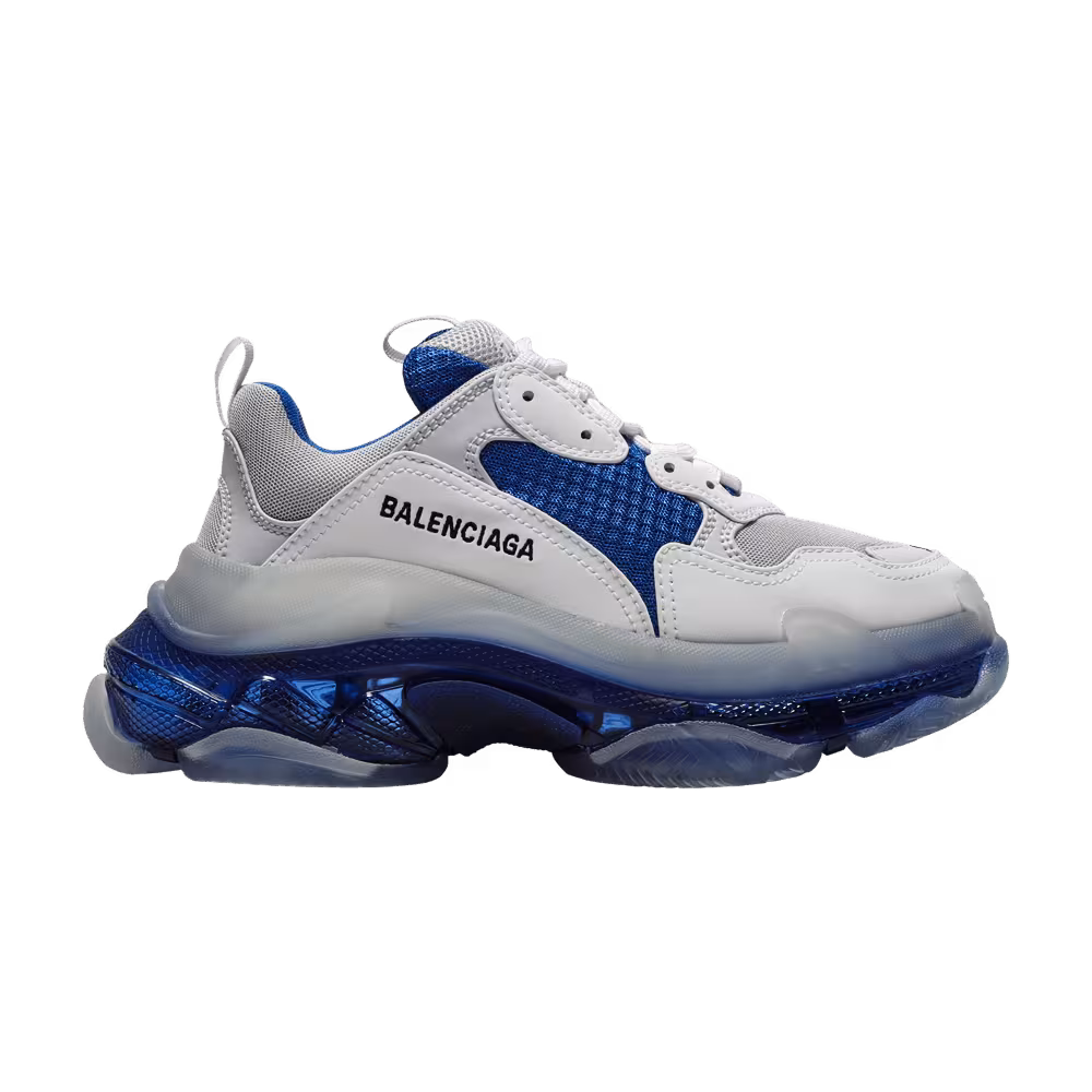 Balenciaga Women's Triple S Clear Sole - White Blue
