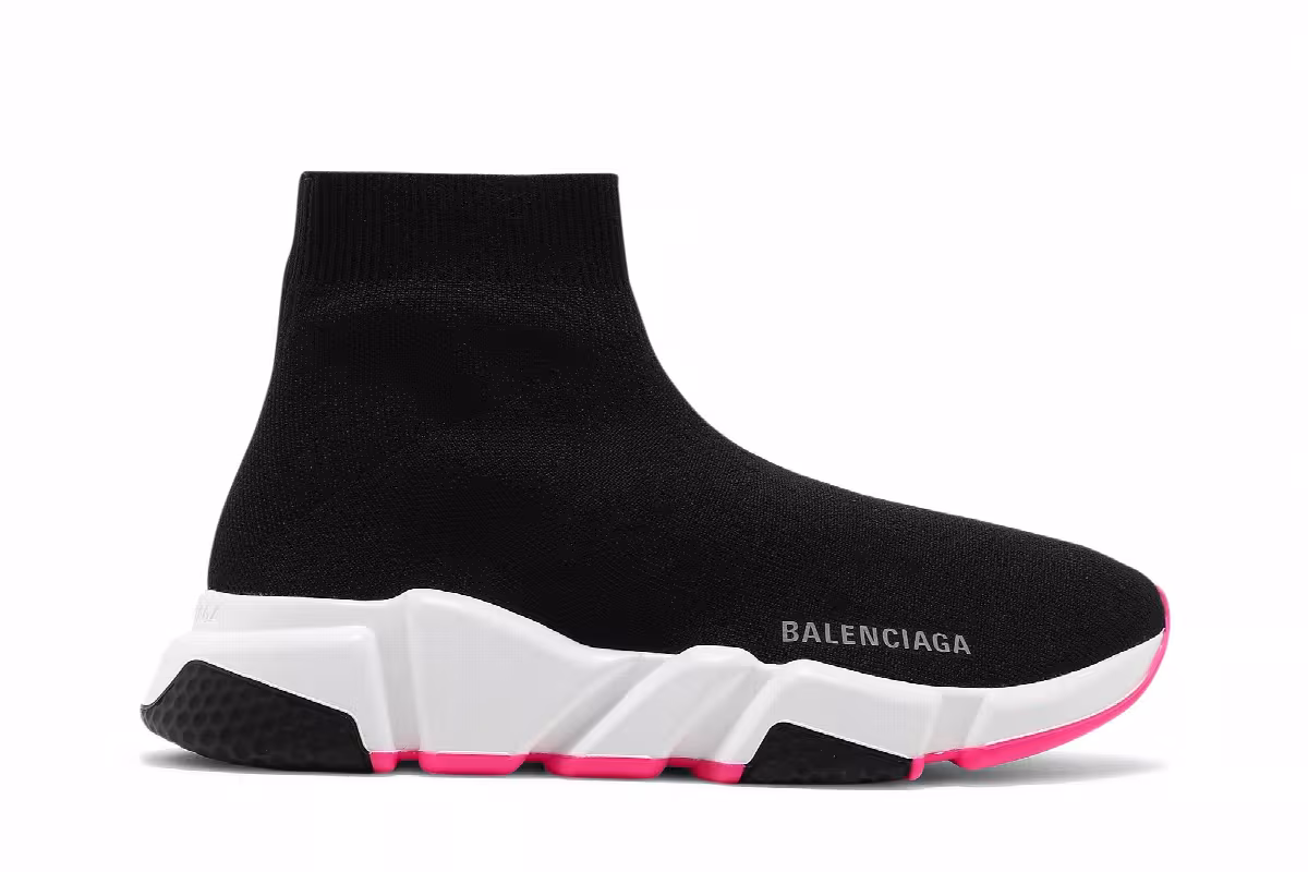 Balenciaga Women's Speed Sneaker Black Pink, view 2