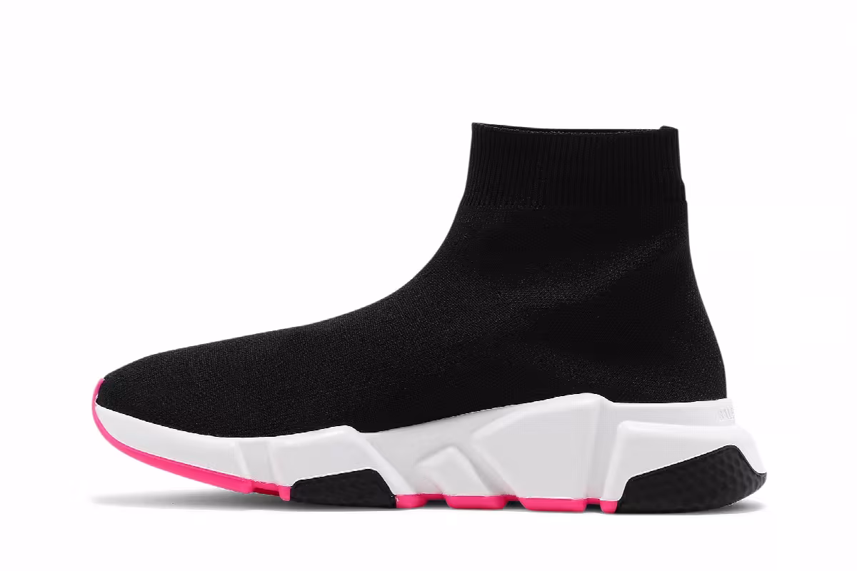 Balenciaga Women's Speed Sneaker Black Pink, view 4