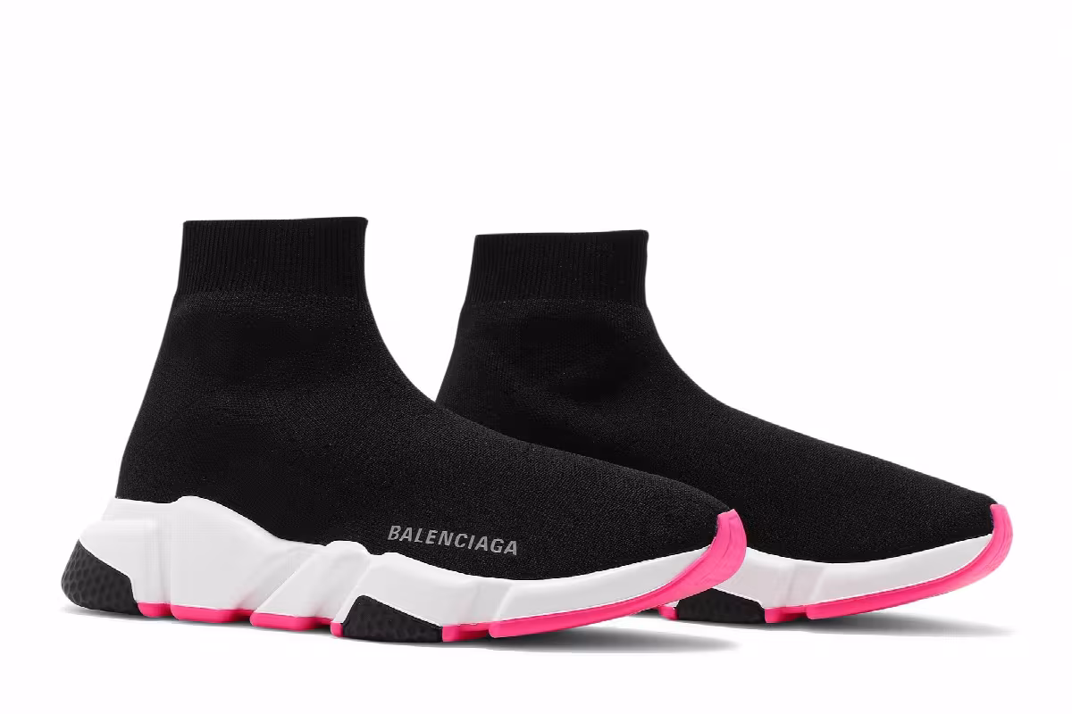 Balenciaga Women's Speed Sneaker Black Pink, view 9