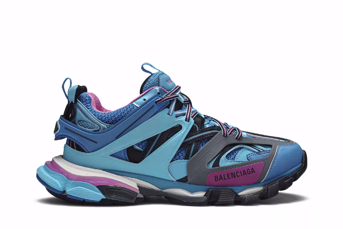 Balenciaga Track Trainer Light Blue Pink, view 2