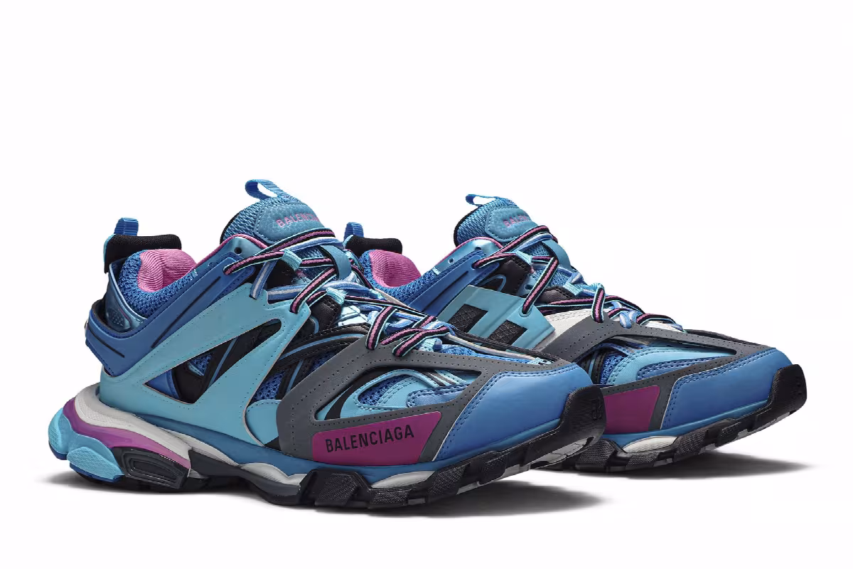 Balenciaga Track Trainer Light Blue Pink, view 9