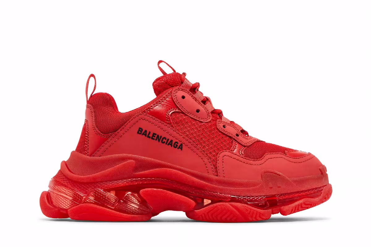 Balenciaga Triple S Sneaker Clear Sole - Red 2019, view 2