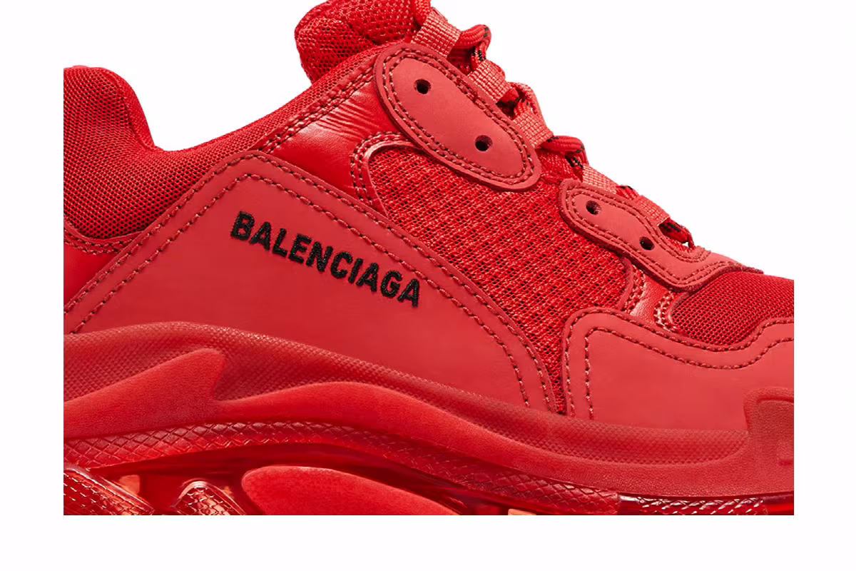 Balenciaga Triple S Sneaker Clear Sole - Red 2019, view 3