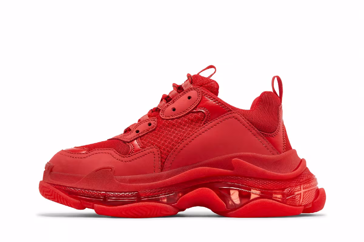 Balenciaga Triple S Sneaker Clear Sole - Red 2019, view 4