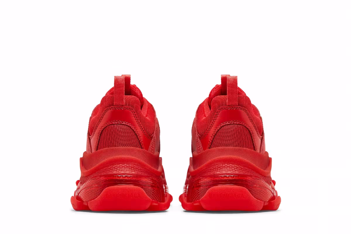 Balenciaga Triple S Sneaker Clear Sole - Red 2019, view 7