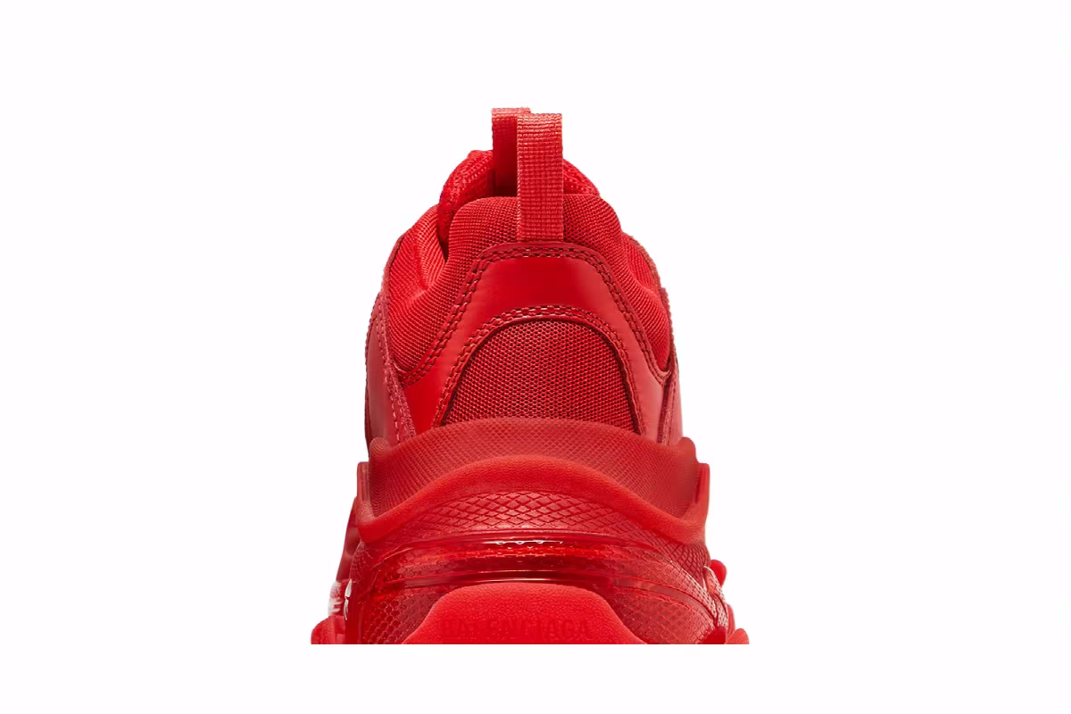Balenciaga Triple S Sneaker Clear Sole - Red 2019, view 8