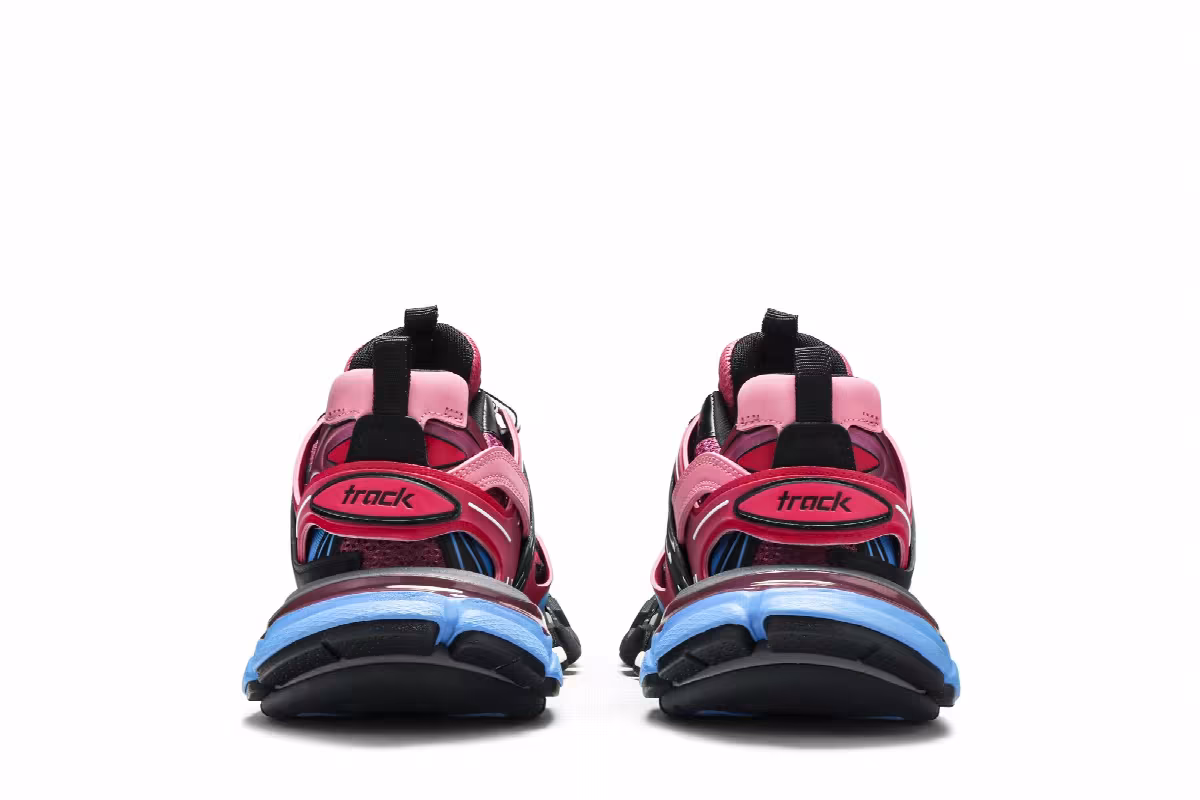 Balenciaga Women's Track Trainer Pink Blue, view 7