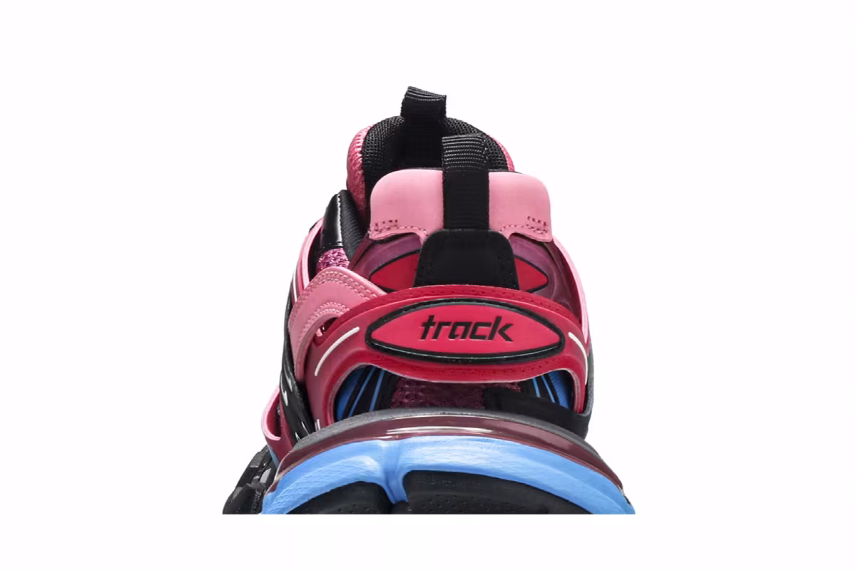 Balenciaga Women's Track Trainer Pink Blue, view 8