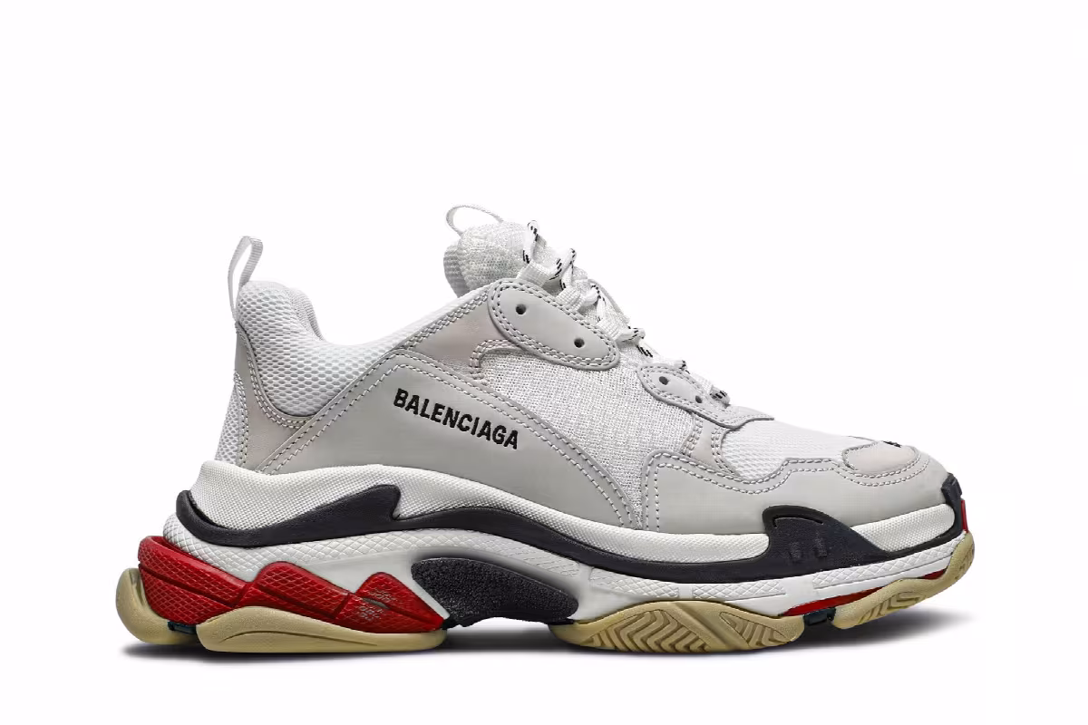 Balenciaga Triple S Sneaker White Black Red, view 2