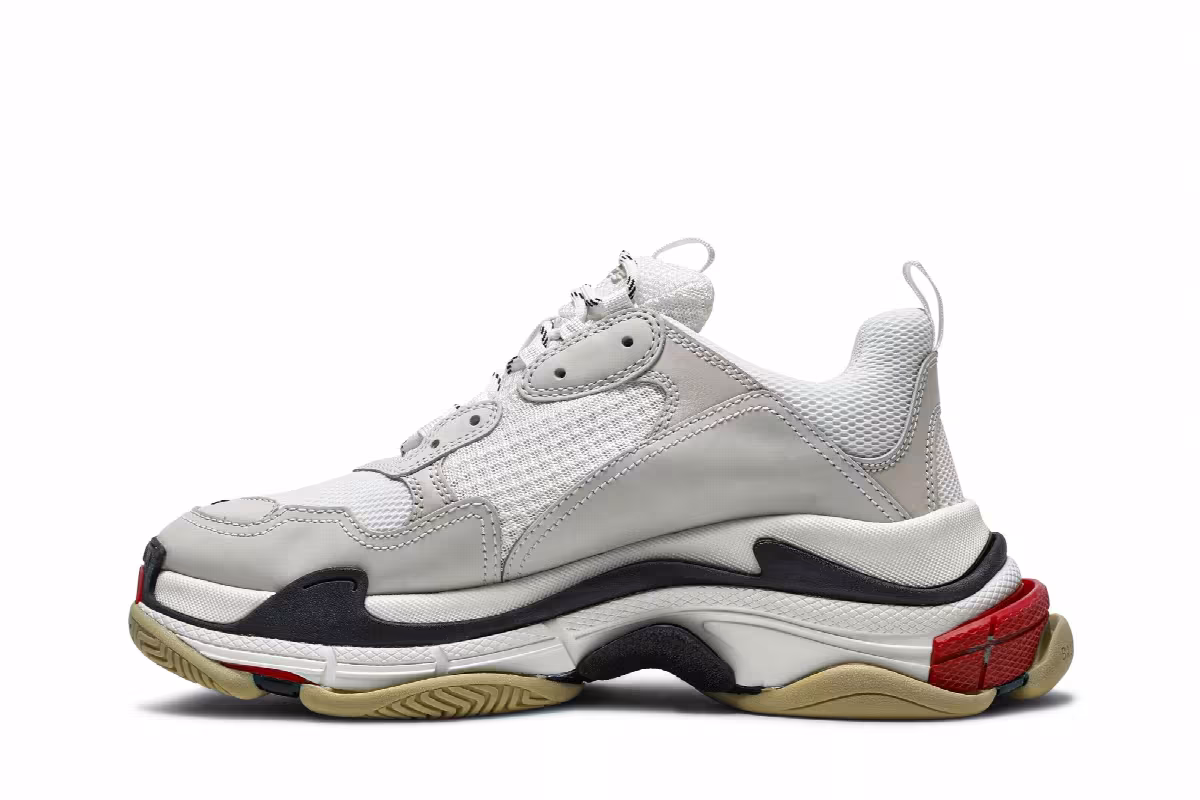Balenciaga Triple S Sneaker White Black Red, view 4