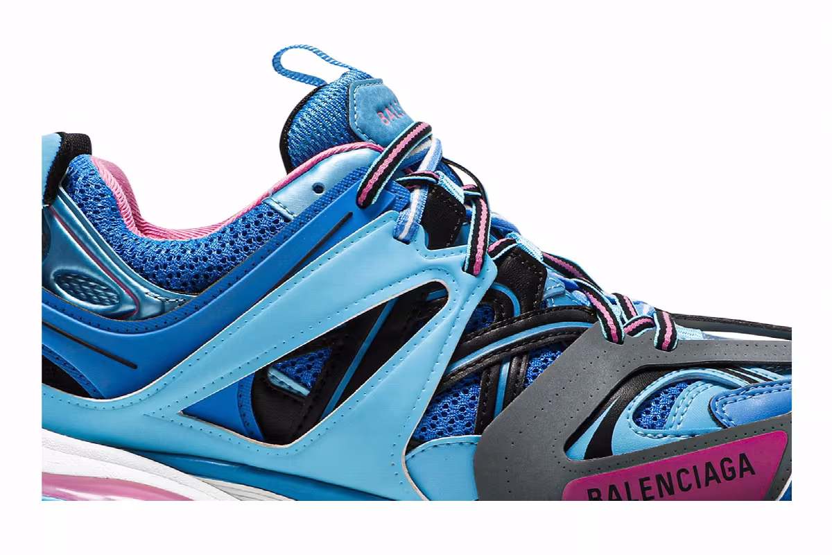 Balenciaga Women's Track Trainer Blue, view 3