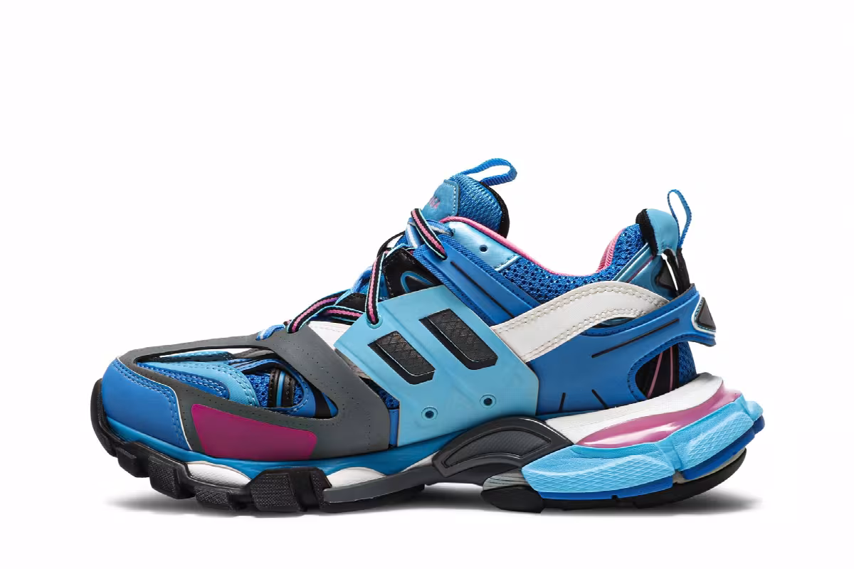 Balenciaga Women's Track Trainer Blue, view 4