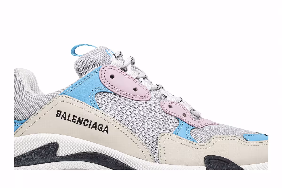 Balenciaga Women's Triple S White Blue Pink 2019, view 3