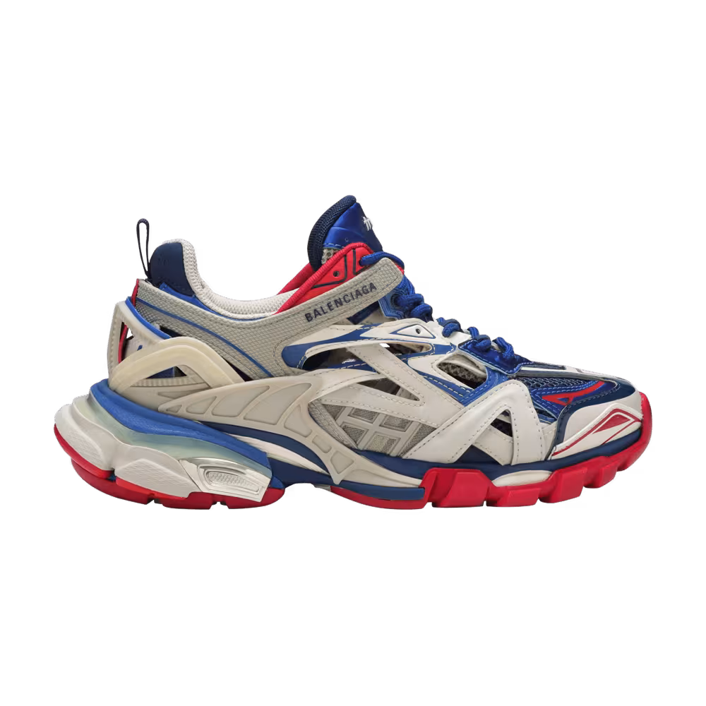Balenciaga Women's Track.2 Trainer Beige Blue Red