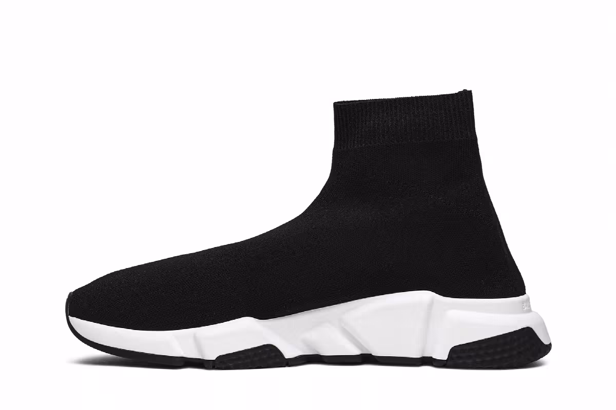 Balenciaga Women's Speed Trainer Black White, view 4