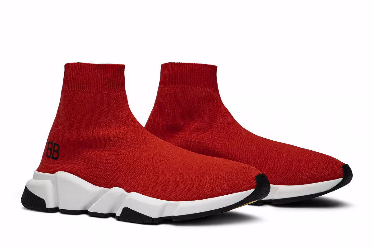 Balenciaga Speed Trainer Mid Red, view 9