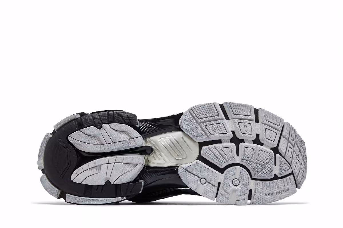 Balenciaga Runner Sneaker Black Silver, view 5