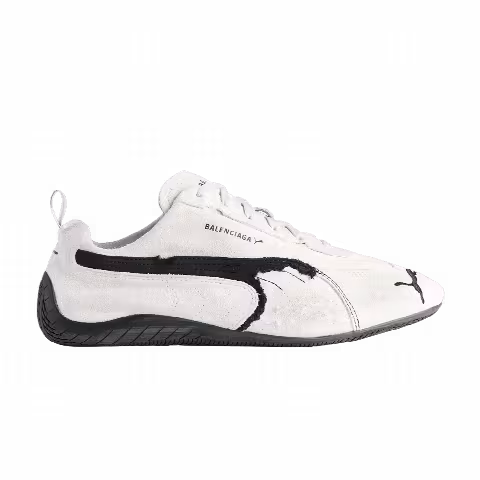 Balenciaga x Speedcat Suede 'White Black'
