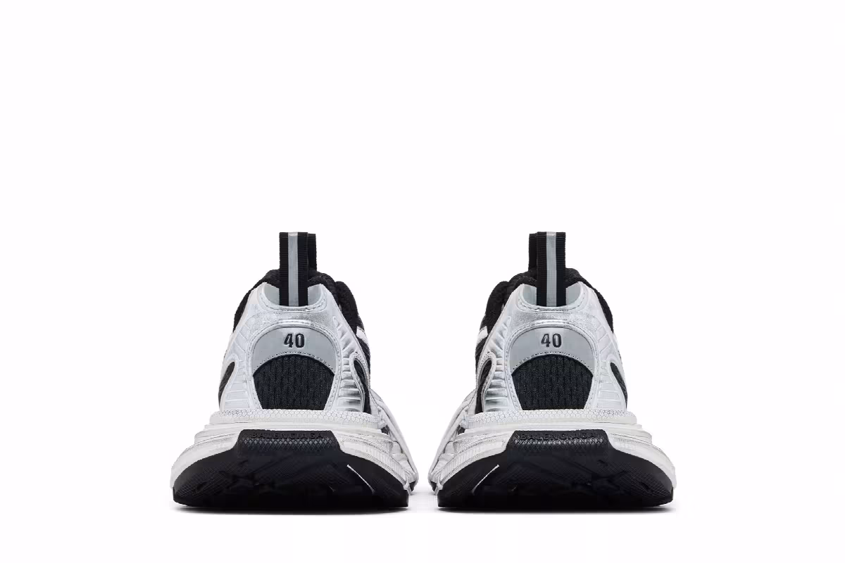 Balenciaga Women's 3XL Sneaker Worn-Out Gradient - Black Grey White, view 7