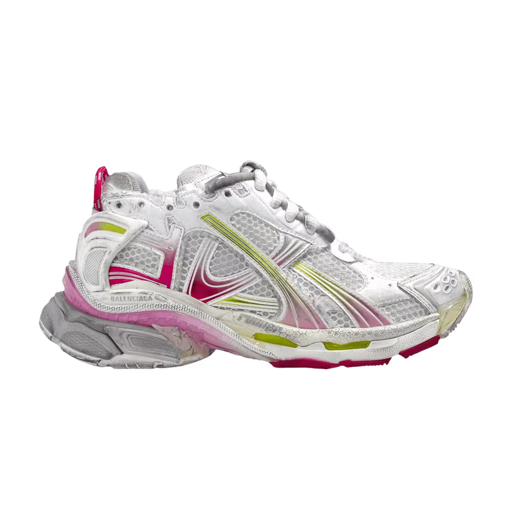 Balenciaga Women's Runner Sneaker Gradient - Pink Fluo Yellow