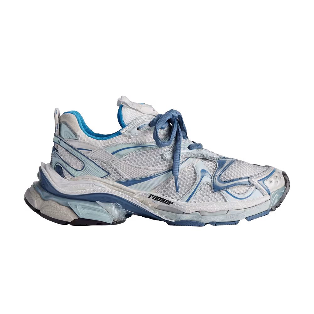 Balenciaga Runner Sneaker Worn-Out - White Blue