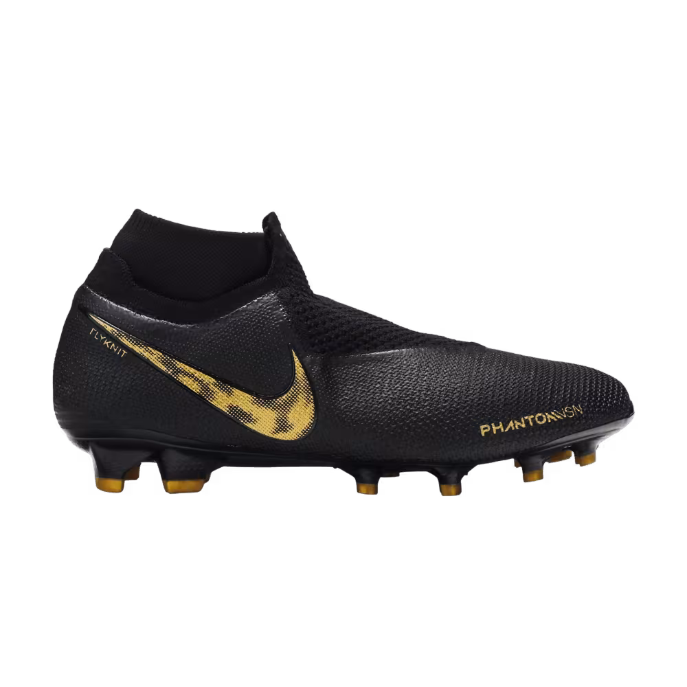 Nike Phantom Vision Elite DF FG Black Metallic Vivid Gold