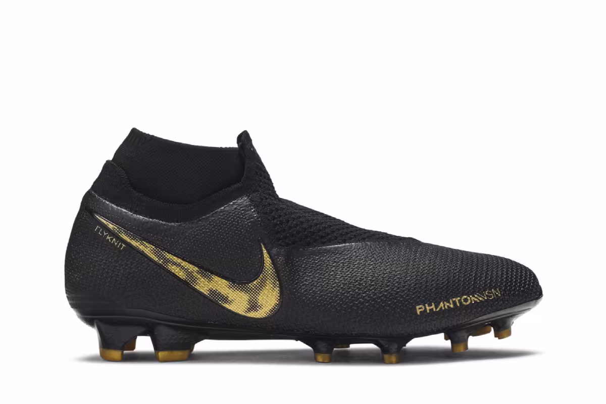 Nike Phantom Vision Elite DF FG Black Metallic Vivid Gold, view 2