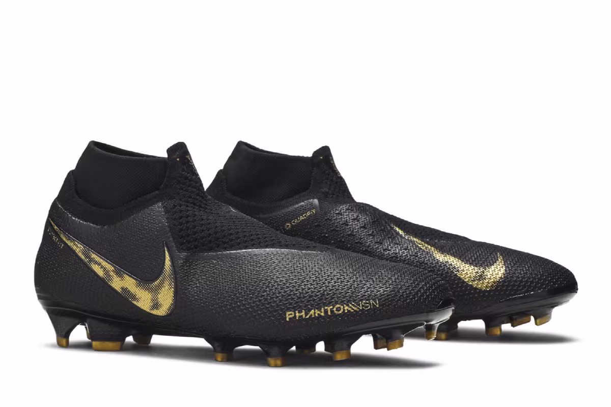 Nike Phantom Vision Elite DF FG Black Metallic Vivid Gold, view 9