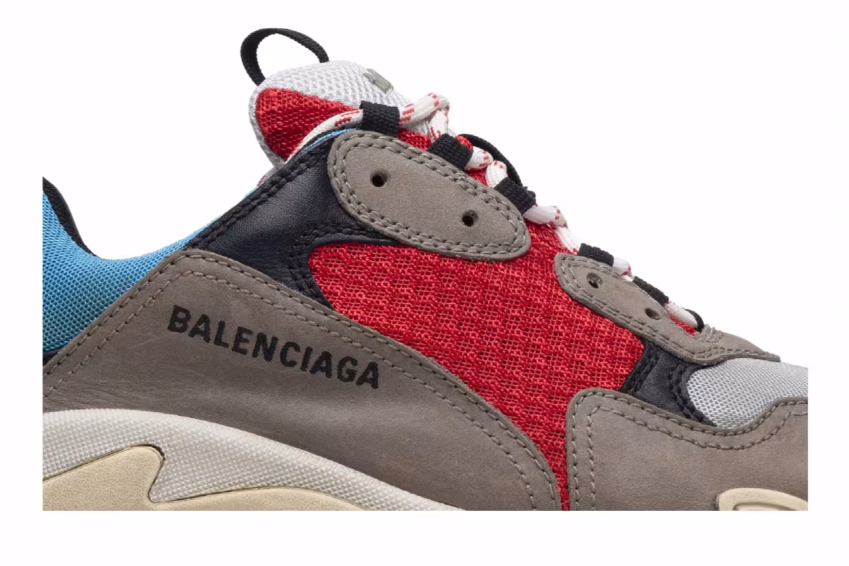 Balenciaga Triple S Sneaker Blue Red 2018, view 3