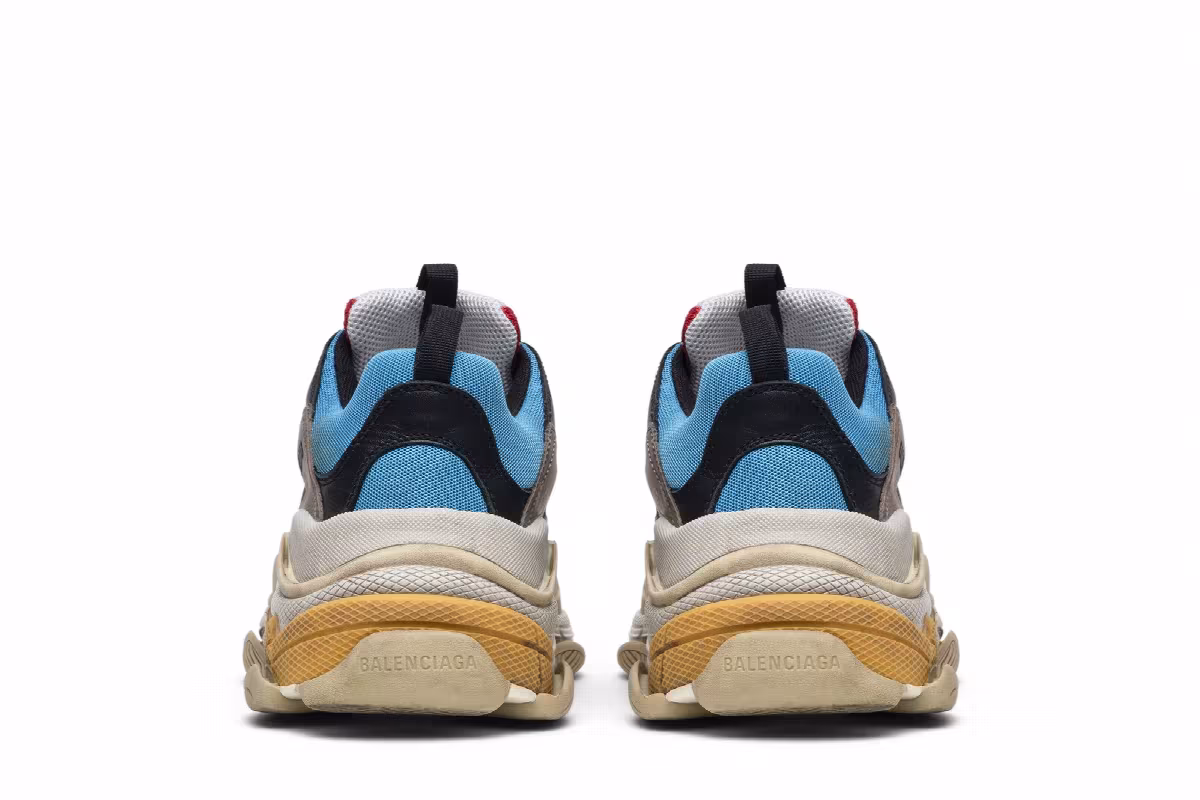Balenciaga Triple S Sneaker Blue Red 2018, view 7