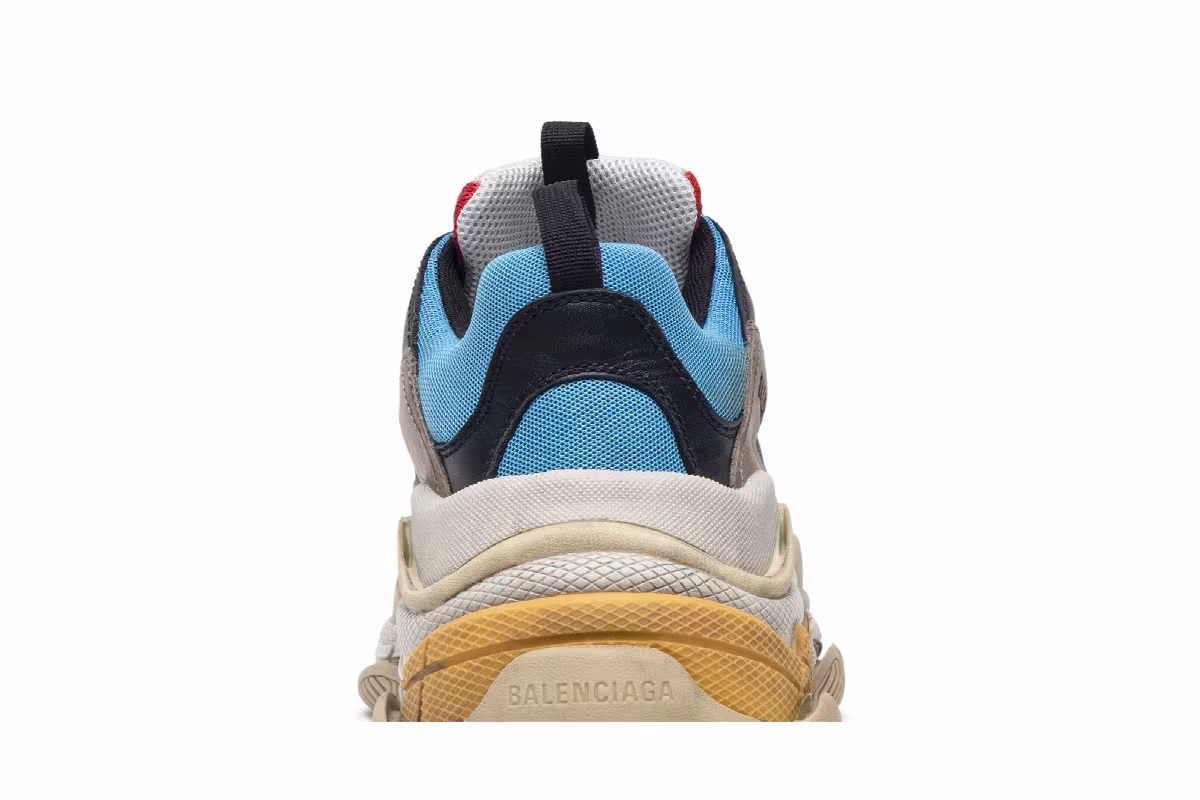 Balenciaga Triple S Sneaker Blue Red 2018, view 8