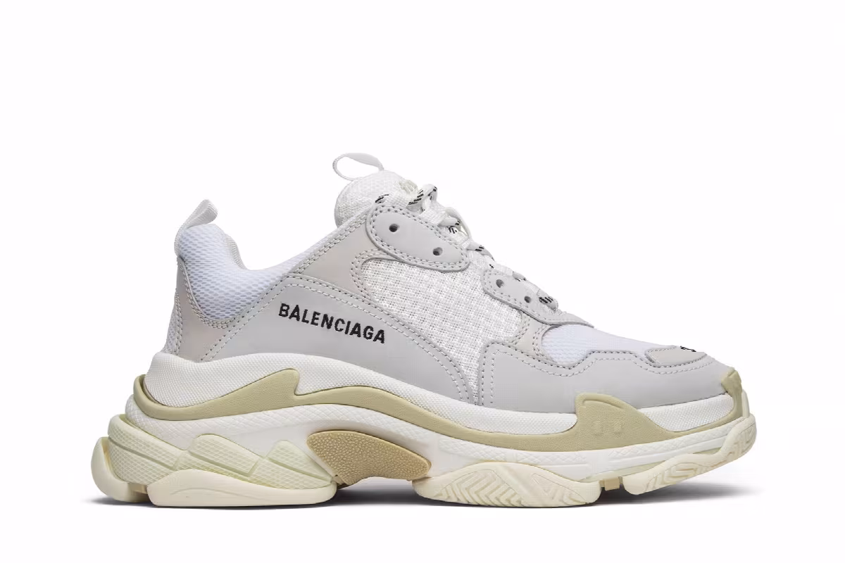 Balenciaga Women's Triple S Trainer White, view 2