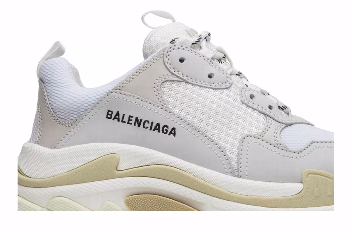 Balenciaga Women's Triple S Trainer White, view 3