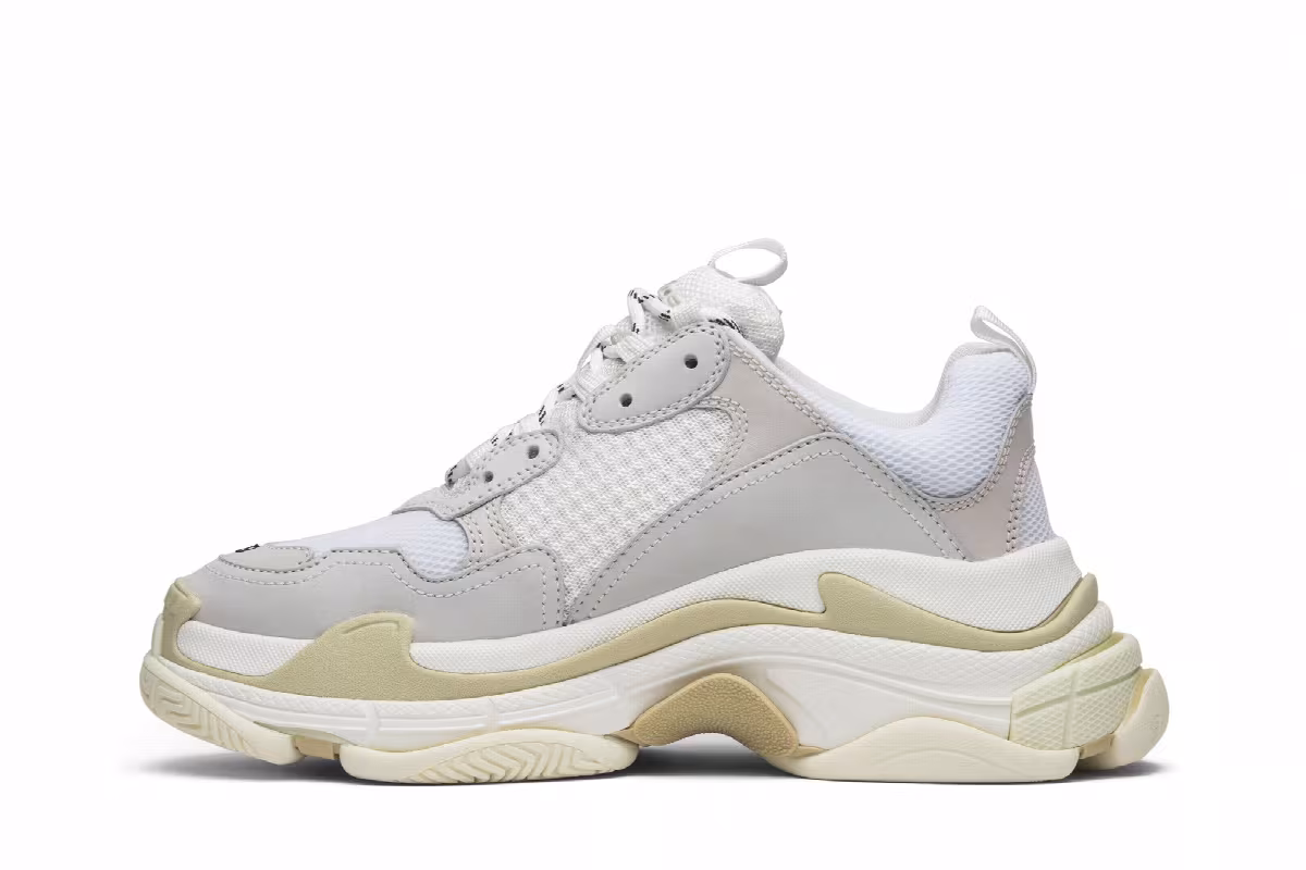 Balenciaga Women's Triple S Trainer White, view 4