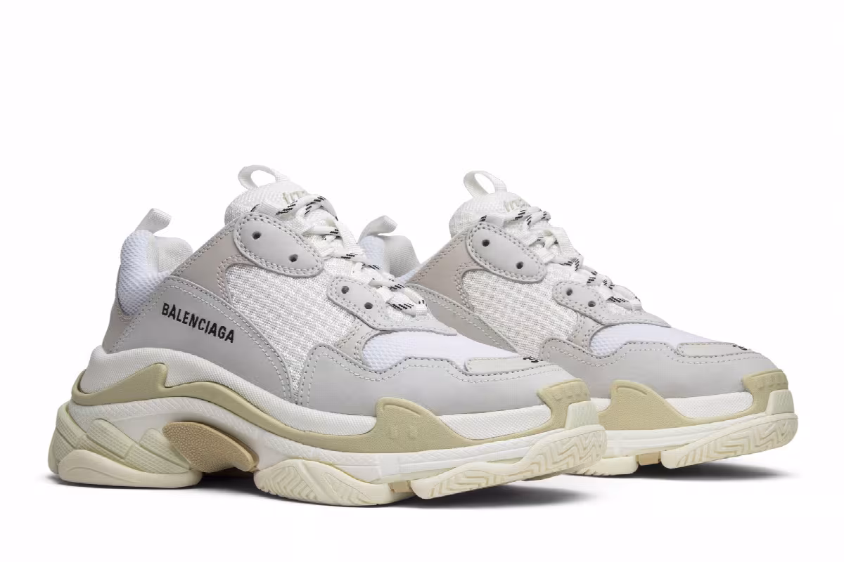 Balenciaga Women's Triple S Trainer White, view 9