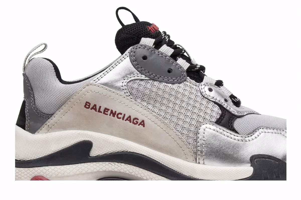 Balenciaga Triple S Sneaker Silver 2018, view 3