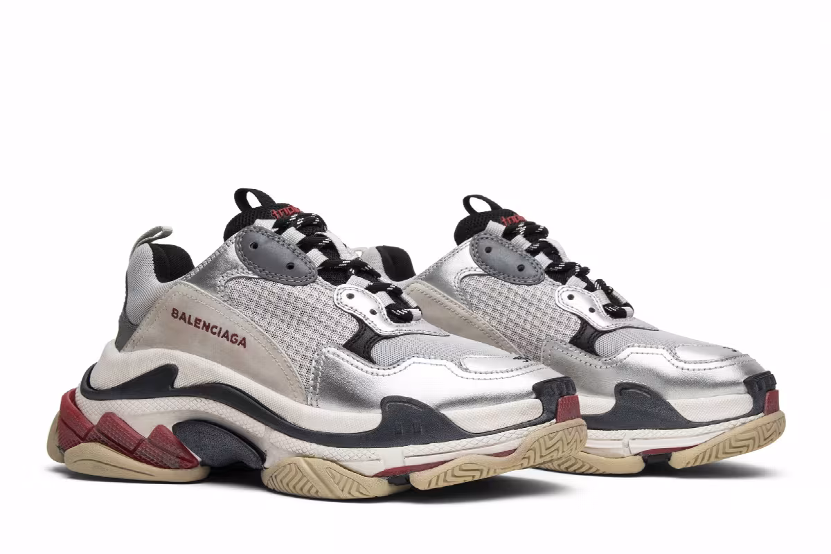 Balenciaga Triple S Sneaker Silver 2018, view 9