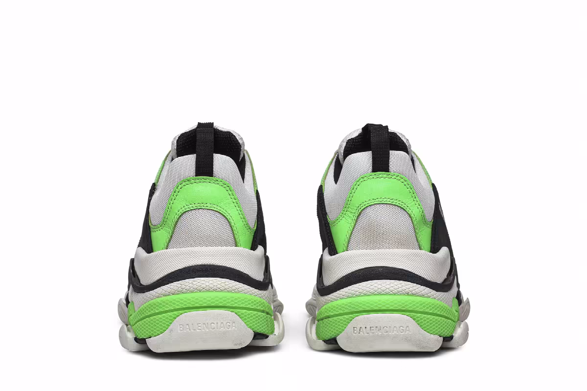 Balenciaga Triple S Sneaker White Green Fluo, view 7