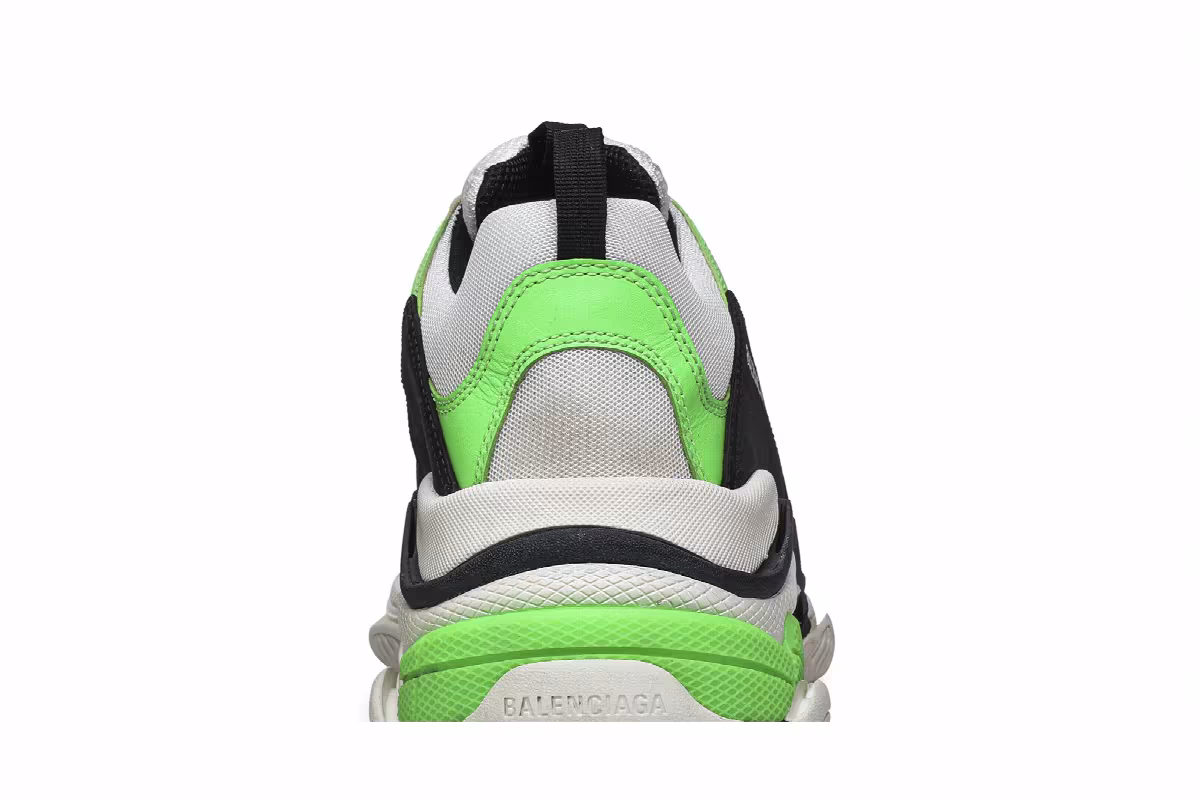 Balenciaga Triple S Sneaker White Green Fluo, view 8