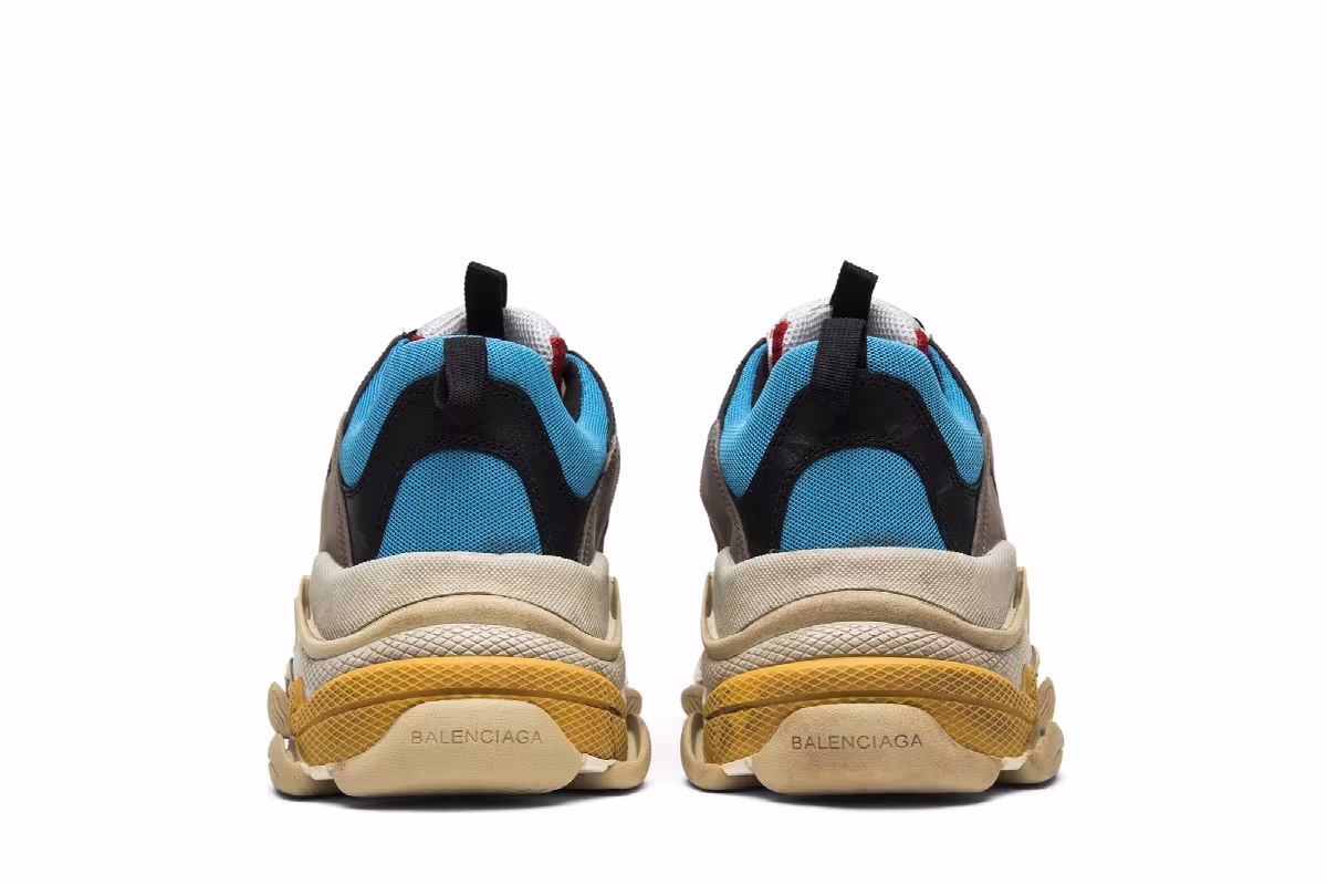 Balenciaga Triple S Sneaker Blue Red 2018, view 7