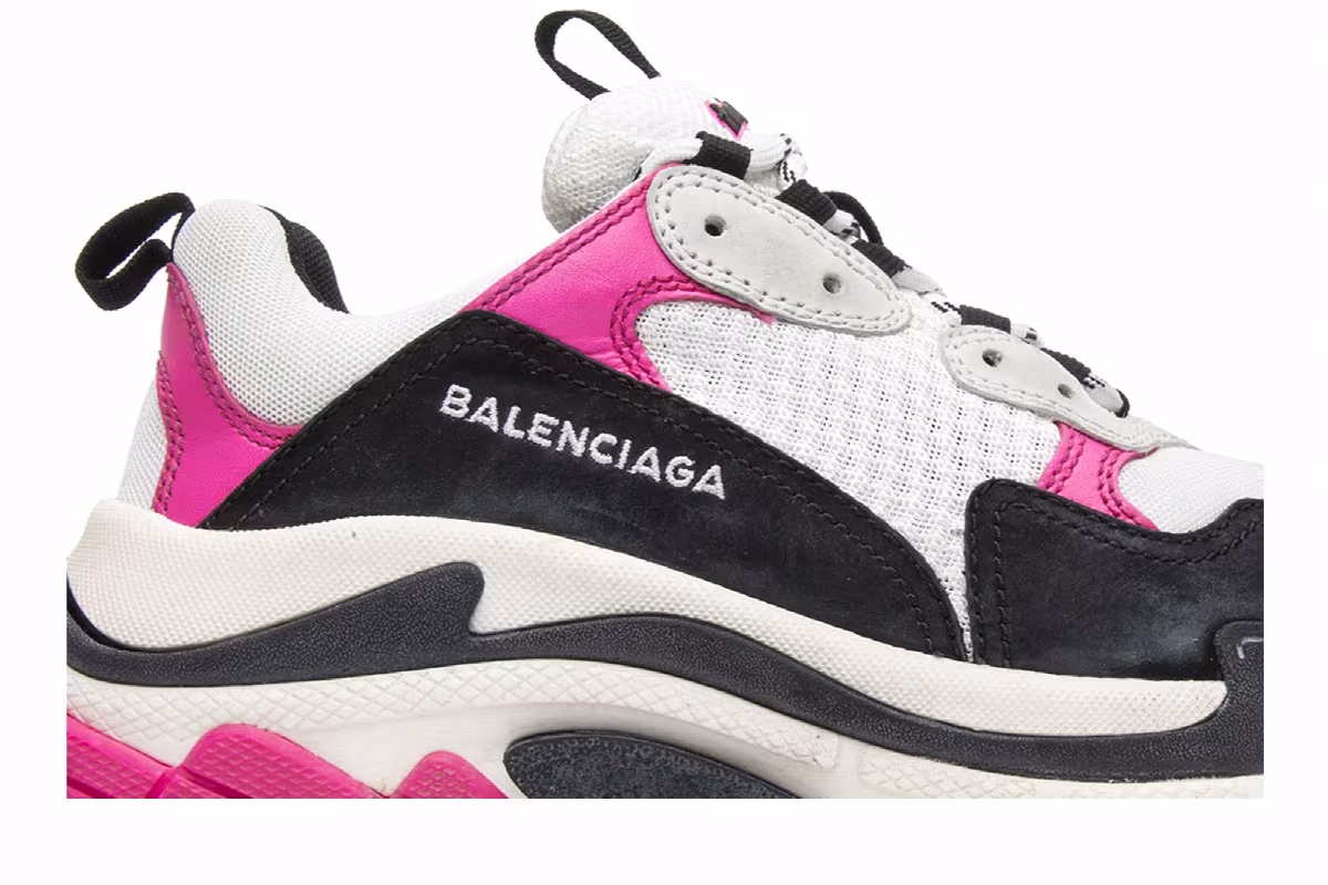 Balenciaga Women's Triple S Sneaker Pink, view 3