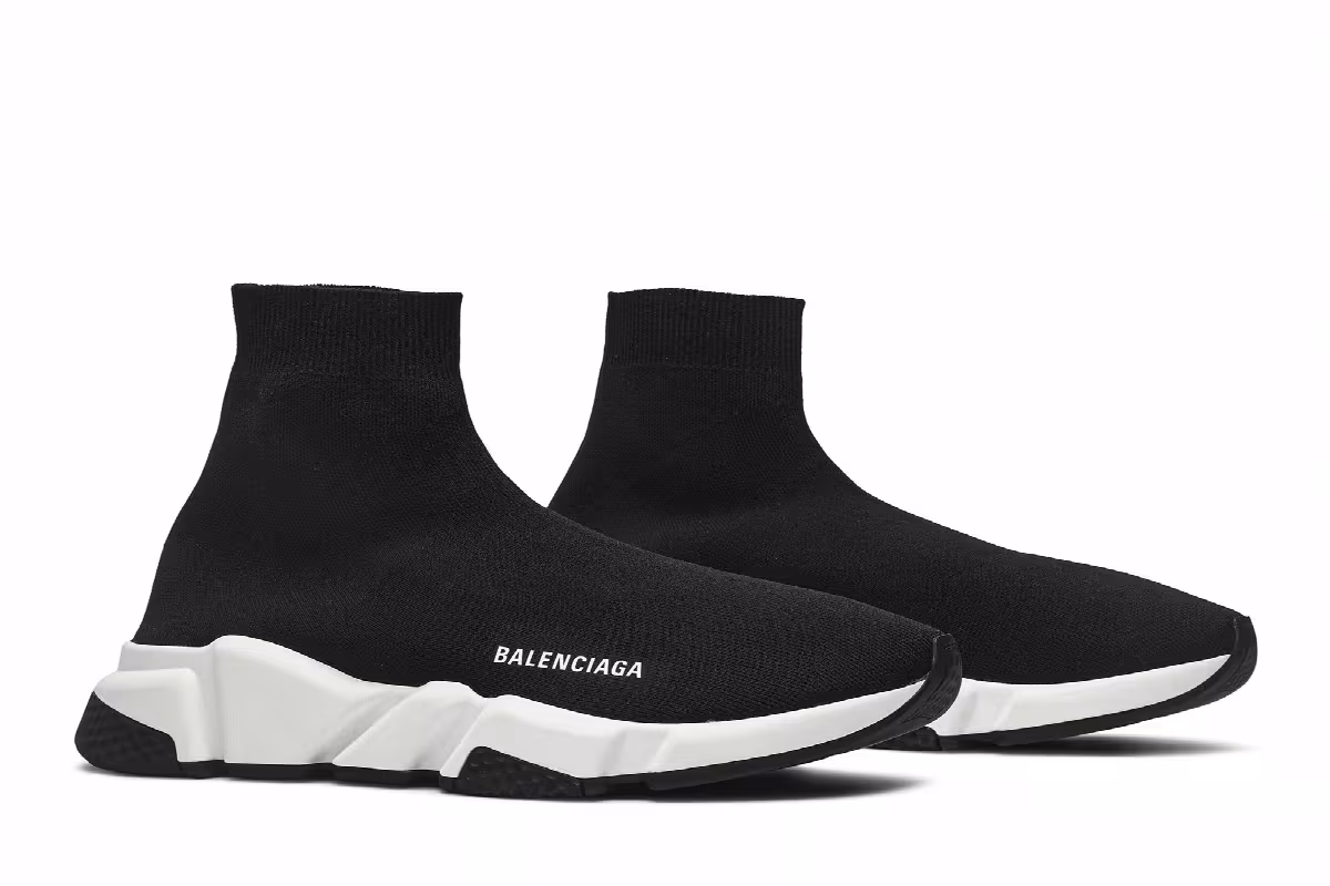 Balenciaga Speed Sneaker Black White 2018, view 9