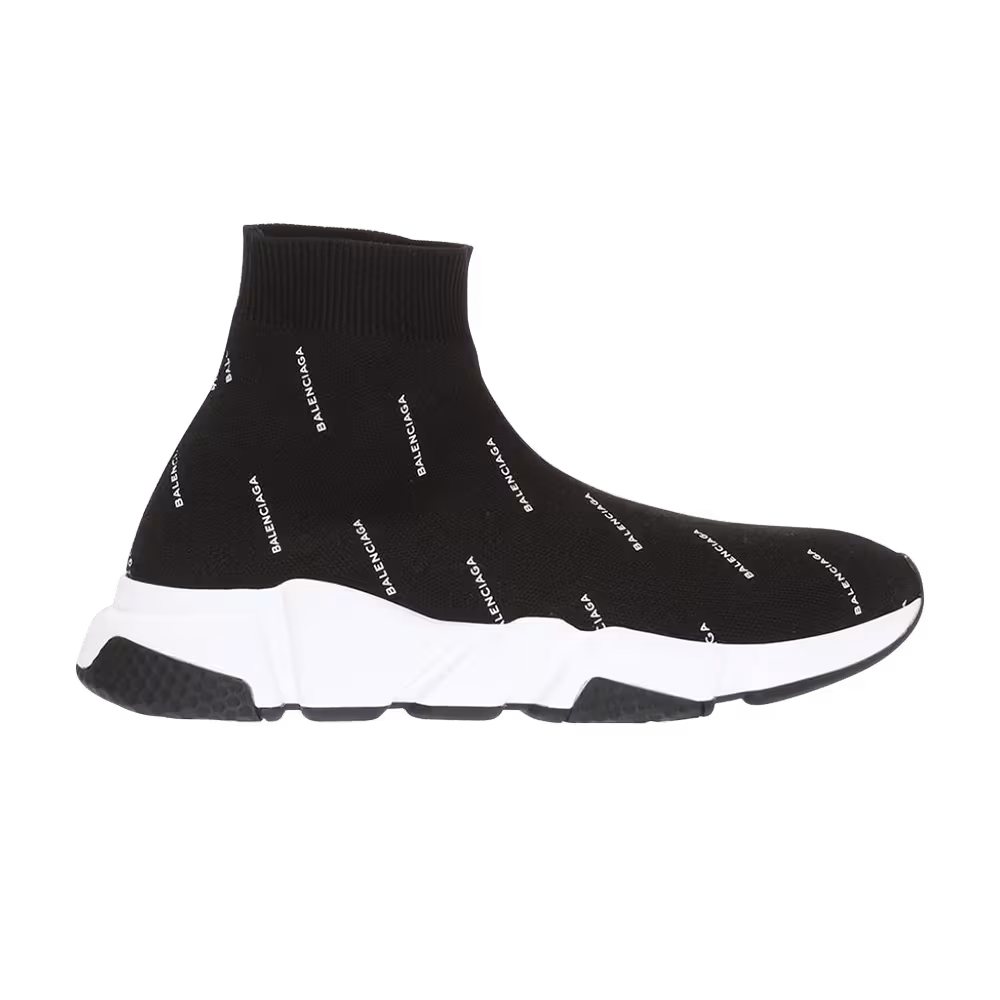 Balenciaga Speed Trainer Mid Logo Print