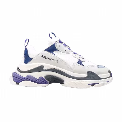 Balenciaga Wmns Triple S Trainer 'White Navy Purple'